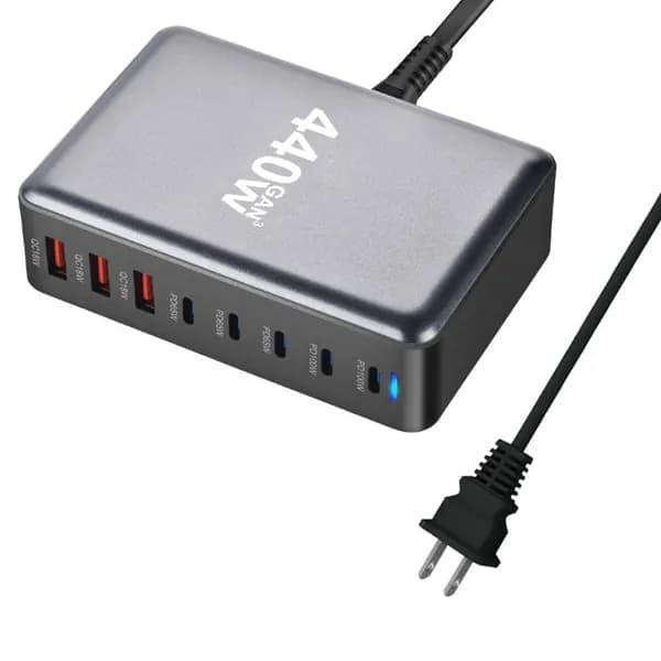 Высокоэлектростанция USB C Зарядное устройство 440W PD Desktop с портом для ноутбуков, таблеток, телефонов ежедневное использование, US