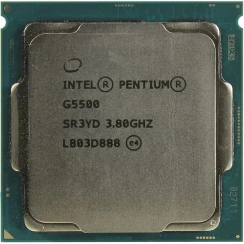 Процессор Socket LGA 1151 v2 Intel Pentium Gold G5500 ( 2 ядра 4 потока 3800 МГц 3,8 ГГц кэш 4 Мб 54Вт 54W )