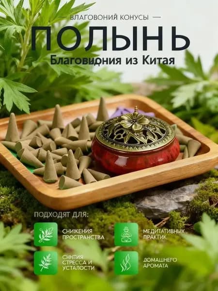 Благовония "Маленькая башня" со вкусом полыни, 60 шт.