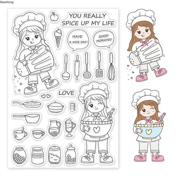 1 шт. прозрачные штампы Prep Chef для столовых приборов и кухонной утвари, силиконовые прозрачные штампы