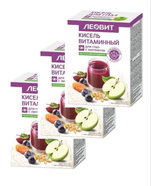 AS-Кисель Леовит вит д/глаз 5 пакетиков по 18 г с лютеином/3 уп