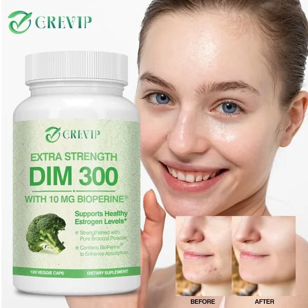Биологически активная добавка Grevip EXTRA STRENGTH DIM 300 разработана для поддержания здорового уровня эстрогена и помощи в балансировке гормонов как у мужчин, так и у женщин.