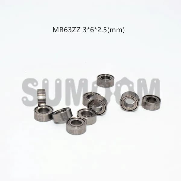 микро подшипники MR63ZZ 10 деталей 3 * 6 * 2.5 (mm) металлические хромовые уплотнения