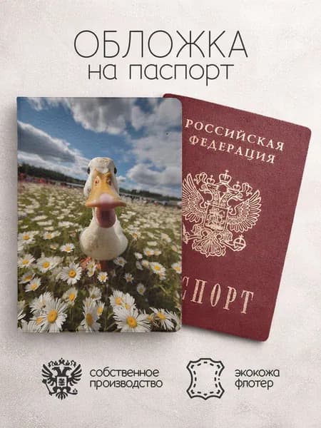 Обложка на паспорт гусь