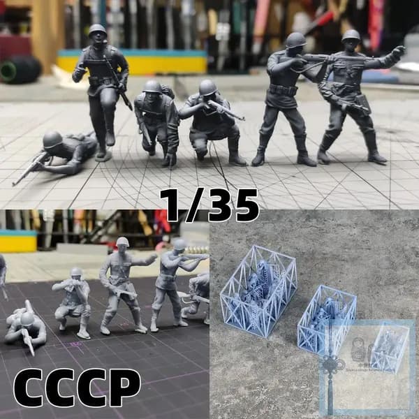 3Dпечать, фигурки солдат из смолы, модельнаборы советских или российских солдат, масштаб 135, неокрашенные, требуют самостоятельной сборки