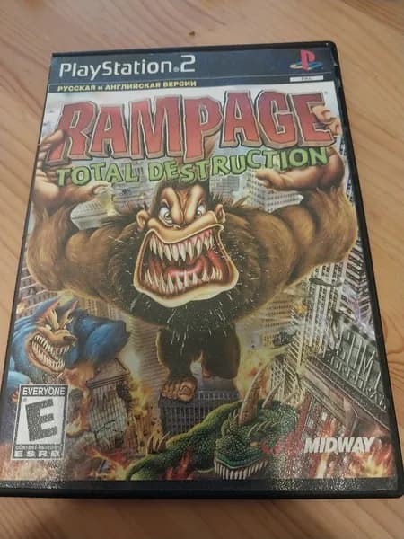 Игра бу игра rampage total destruction ps2 (PlayStation 2, Русская версия)