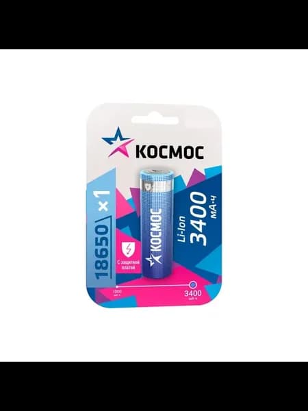 Аккумулятор 18650 LI-ion 3400 mAh 1BL с защитой KOC1