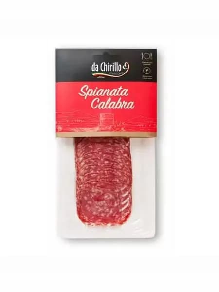 Колбаса сыровяленая Da Chirillo Spianata Calabra полусухая нарезка 90 г