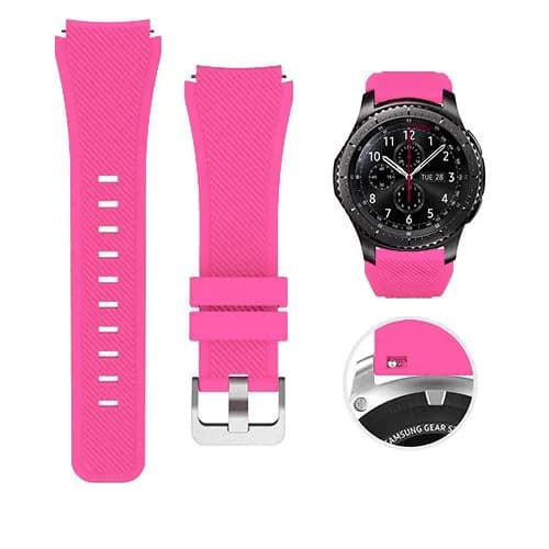 Универсальный ремешок для смарт часов Samsung Galaxy Active, Samsung Galaxy Watch 3 41 mm, Huawei Watch 2, Amazfit GTS 2 / Силиконовый ремешок 20мм / Темно-синий