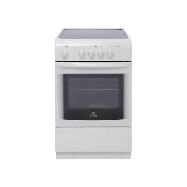 de luxe 506004.04ЭС Плита электрическая белый, конфорок 4 шт, духовка 60 л, 50 см x 87 см x 60 см