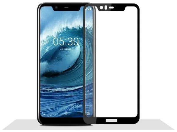 Защитное стекло 5d, для Nokia 5.1 Plus, черное