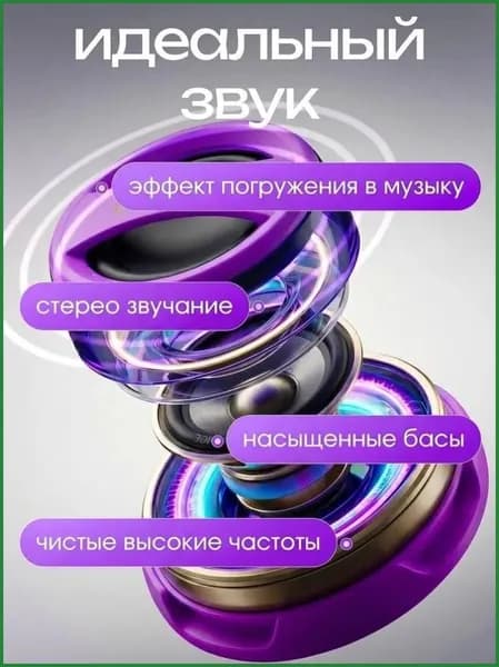 Небольшая беспроводная колонка с магнитным креплением (фиолетовая) подходит для использования на открытых площадках