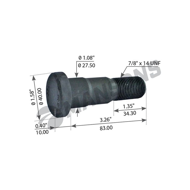 Шпилька колеса для Вольво F, FH, FM арт 900014 MANSONS