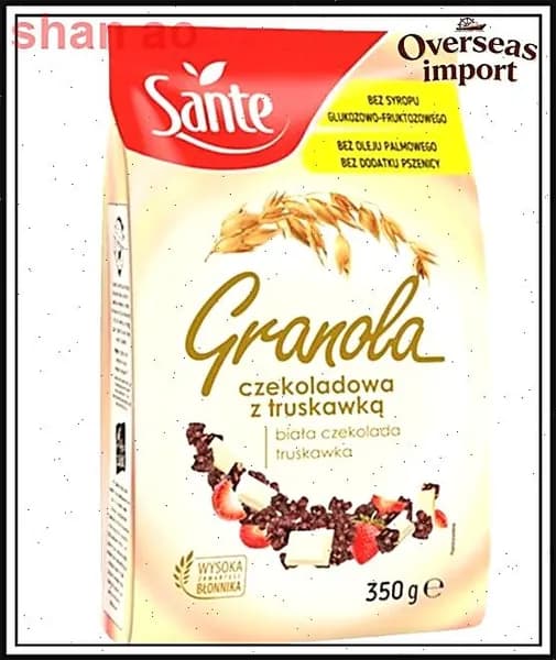 Sante / Гранола с Клубникой и Белым Шоколадом, 350 гр / Польша