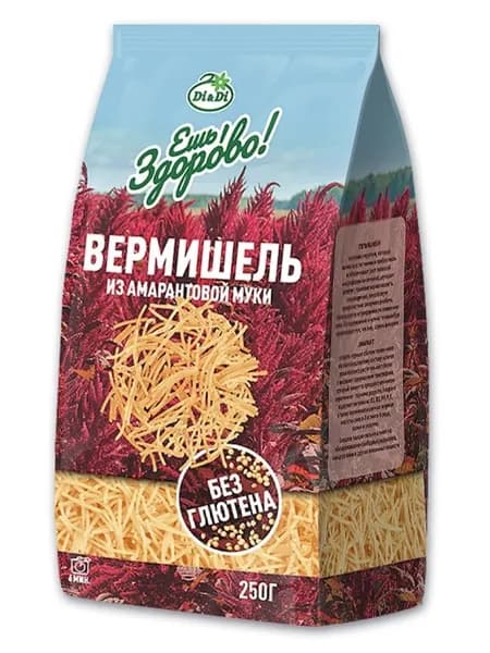 Вермишель Ешь ЗдорОво из амарантовой муки без глютена 250 г