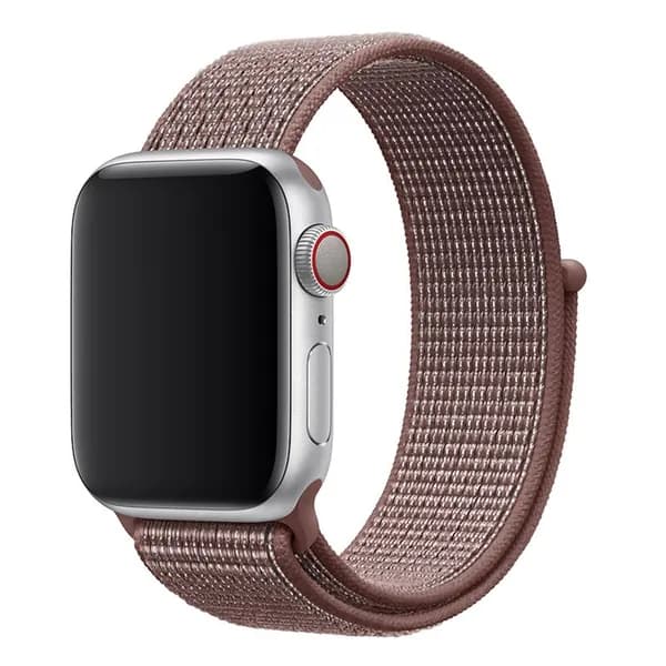 Нейлоновый ремешок для Apple Watch series 1-9 SE, SE 2, 1 и 2 Ultra, 42-44-45-49 mm / Эластичный тканевый браслет на липучке