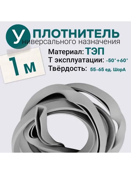 Торцевой профиль для поликарбоната 6 мм, п образный, длина 1 метр