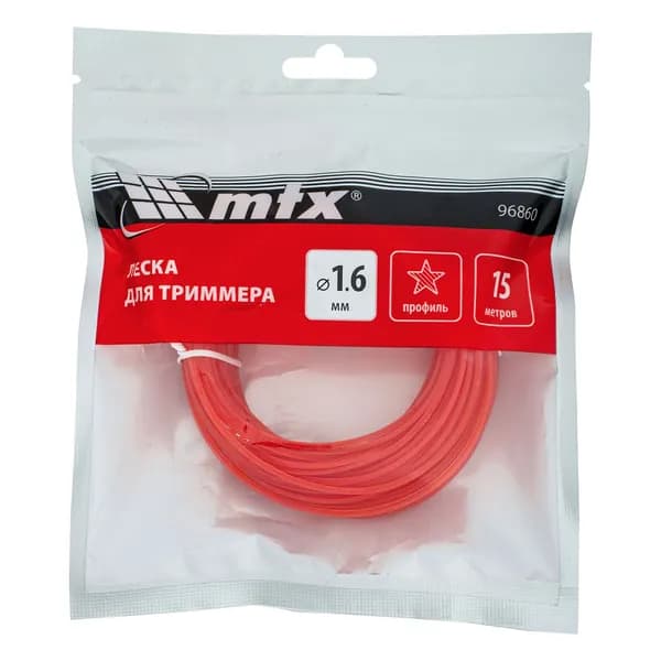 Леска для триммера звезда 1.6 мм х 15 м // MTX