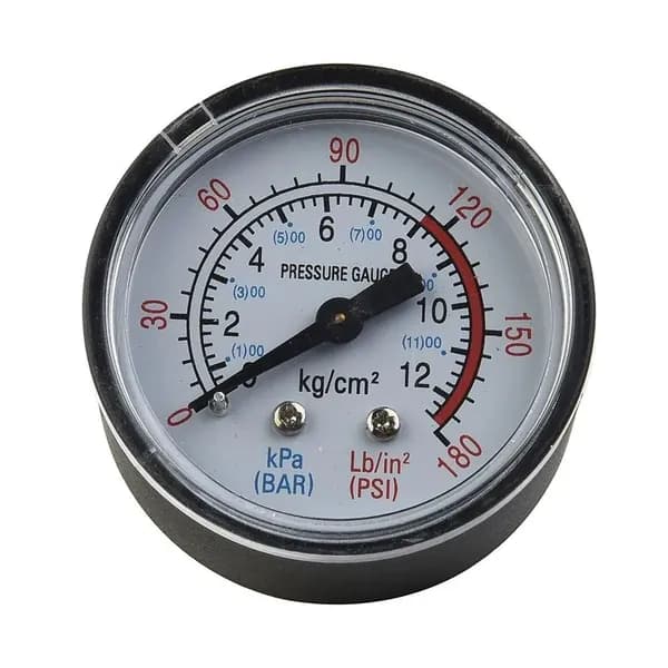 1/4'' -BSP резьба 50 мм 0-180psi 0-12bar циферблат давления воды гидравлический манометр измеритель для воздушного компрессора