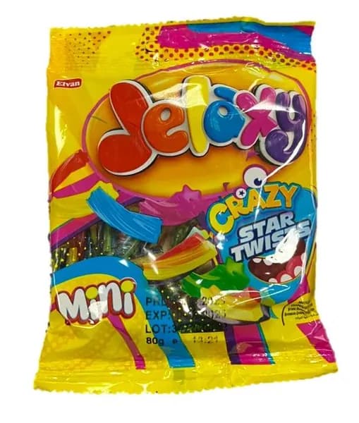 Жев. мармелад Jelaxy Crazy STAR TWISTS 80 гр.