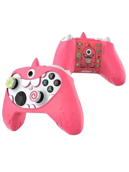 Силиконовый чехол для геймпада Xbox Series X/S MonoEye Monster, противоскользящий, милый дизайн, розовый