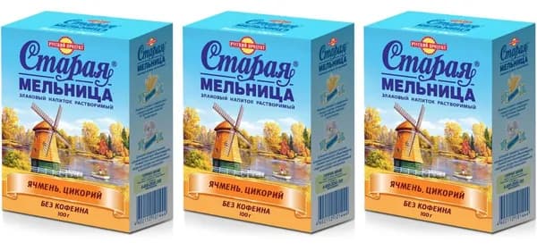 Русский Продукт напиток злаковый ячменный с цикорием, изумительный вкус с пользой для здоровья, 100 г. (3 шт.)
