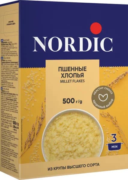 Хлопья Nordic Пшенные, 500г