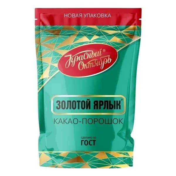 Какао-порошок Красный Октябрь Золотой ярлык 90 г