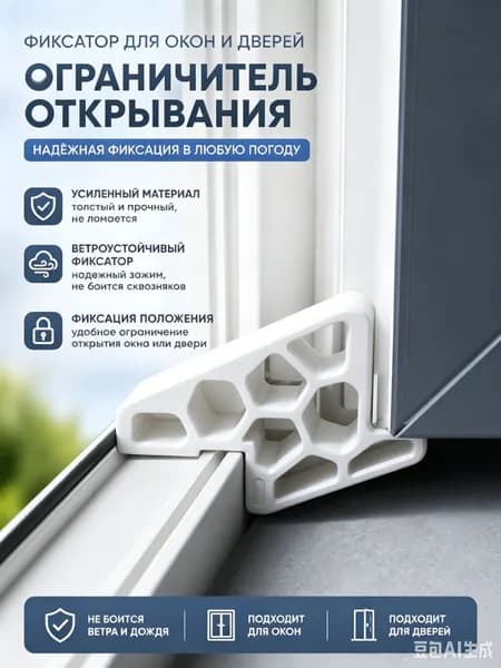 Гребенка - фиксатор ограничитель на окно, фиксатор открытия окна