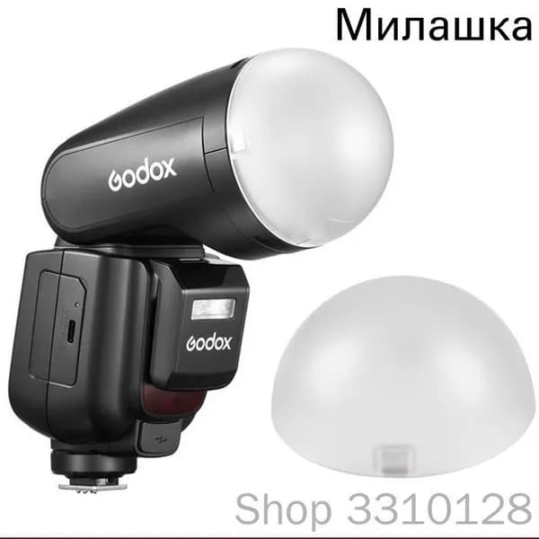 Купольный диффузор, совместимый с H200R AK-R11, круглая вспышка Godox V1 Flash Series V1-S V1-N V1-C Pro AD200
