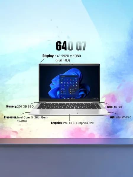 HP HP ProBook 640 G7, Как новый Ноутбук 14", Intel Core i5-10310U, RAM 8 ГБ, HDD, SSD 256 ГБ, Intel UHD Graphics 620, Windows Pro, серебристый, Русская раскладка