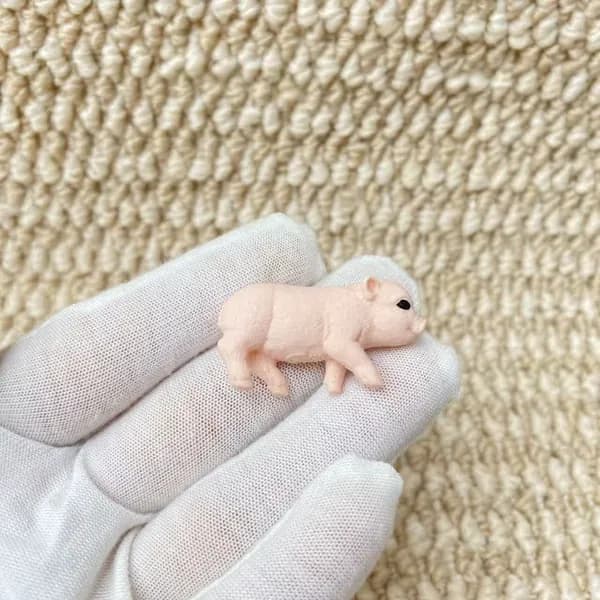 Фигурка поросенка Schleich, реалистичная миниатюра, светло-розовая, длина 5 см