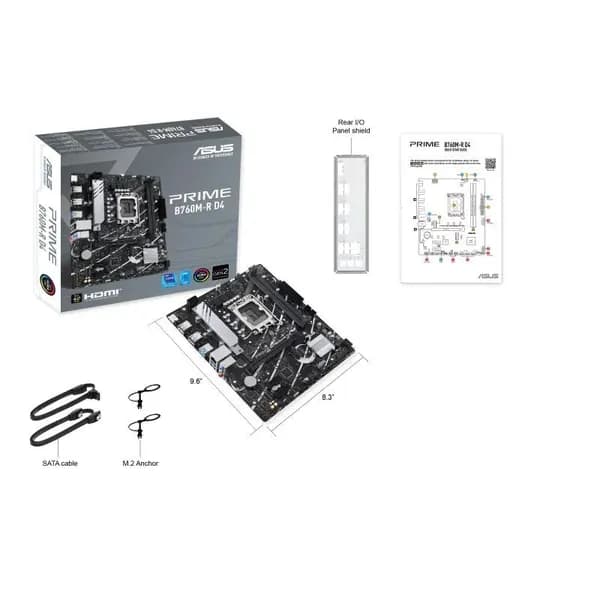 Материнская плата ASUS Micro-ATX, DDR4, Intel B760 90MB1HA0-M0EAY0