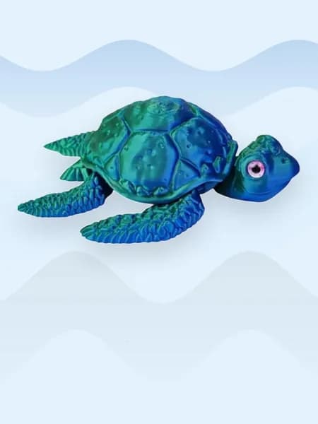 Морская черепаха 3D печать игрушка, - 1