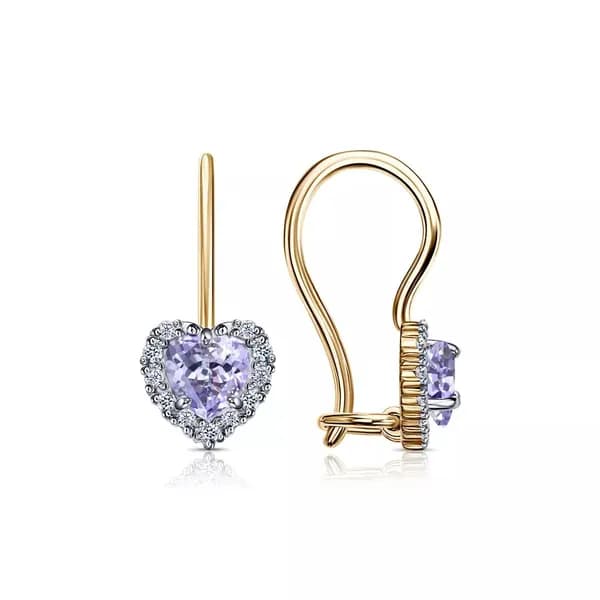 Серьги детские из золота