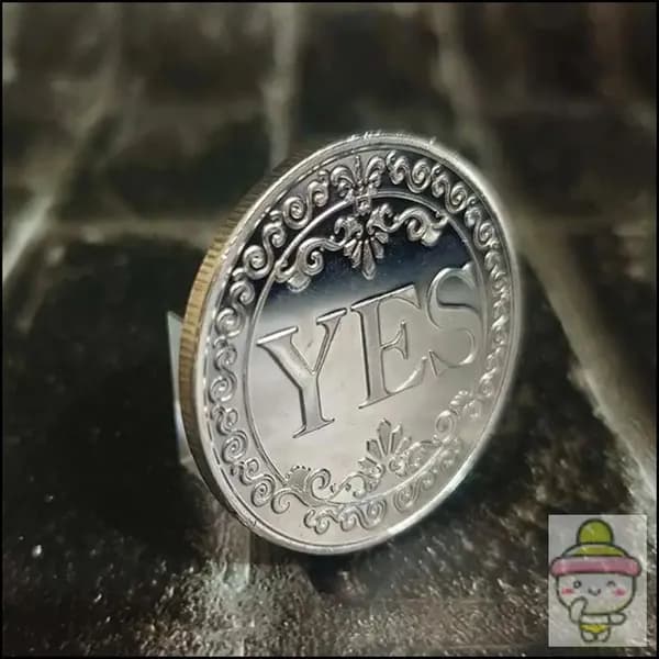 Ретро-стиль двусторонняя монета YES/NO классическая металлическая монета удачи