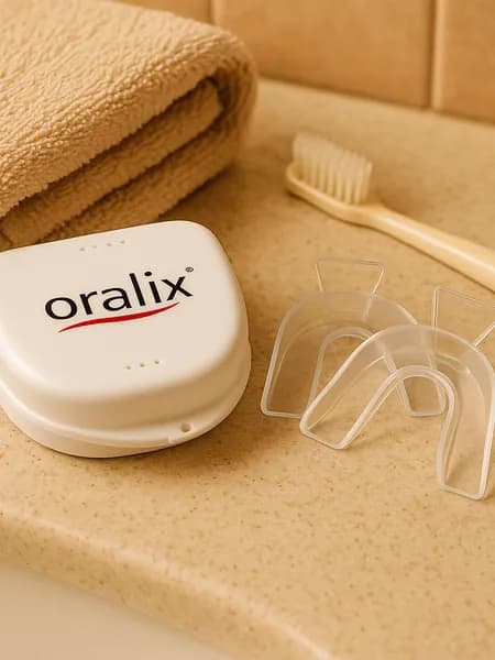 Капа термопластичная для реминерализации или отбеливания зубов ORALIX в футляре