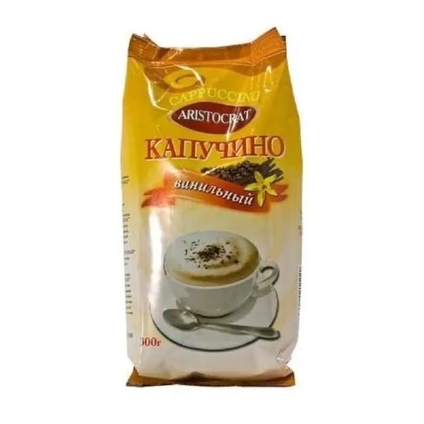 Растворимый кофейный напиток КАПУЧИНО ARISTOСRAT "Ванильный" 300 гр.