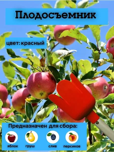 Плодосъемник 13,5х17,5 см красный