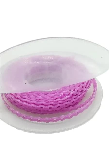Цепочка эластичная ярко-сиреневая, короткий шаг, 2.29м