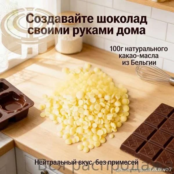 Какао-масло Рафинированное 100г. 1шт.