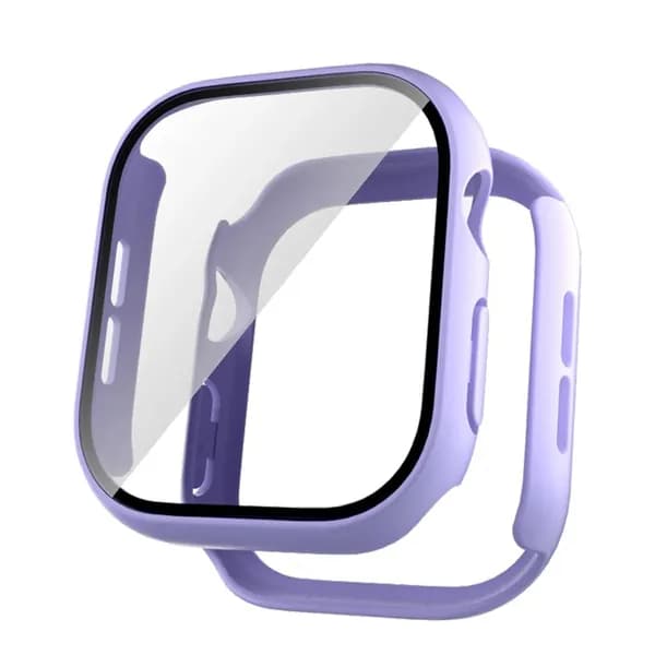 Закаленное стекло + чехол для аксессуаров Apple Watch 40 41 42 44 45 46 мм Защитная пленка для экрана Apple watch Case Серии 10 9 8 7 SE 6 5 4