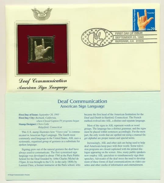 Жетон-марка. США. В конверте с маркой 1993г. FIRST DAY OF ISSUE.