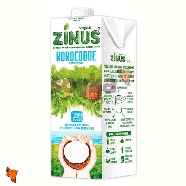 Напиток кокосовый Zinus, 1л
