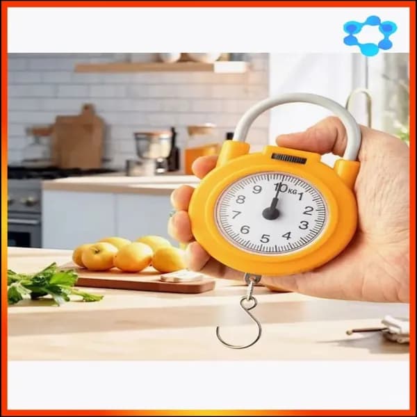 Механические кухонные весы желтого цвета