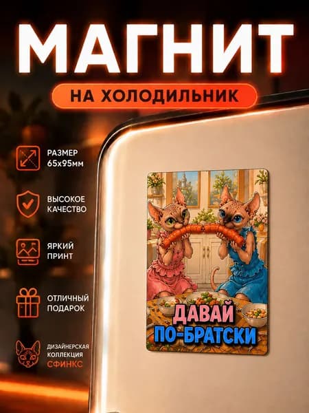 Магнит на холодильник "Давай по братски"