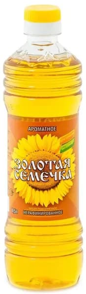 Подсолнечное масло Золотая Семечка Ароматное нерафинированное 0.5 л
