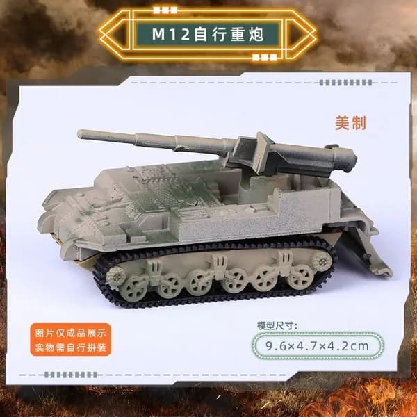 Модели мини-танков в масштабе 1:72, из пластика, простые в сборке: Тигр, M42, KV-2, M4A3, M12,L2A5,M113A2,Челленджер, Подходит для коллекции