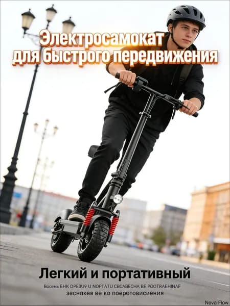 Электросамокат mzm-20260628115356143, черный матовый, черный