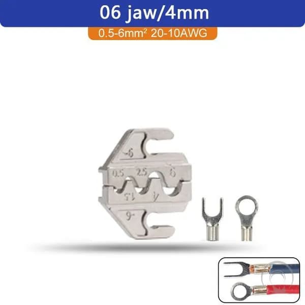 4mm Матрица для обжима / губки для пресс-клещей, кримпера 06 / 0,5-6мм2 AWG20-10